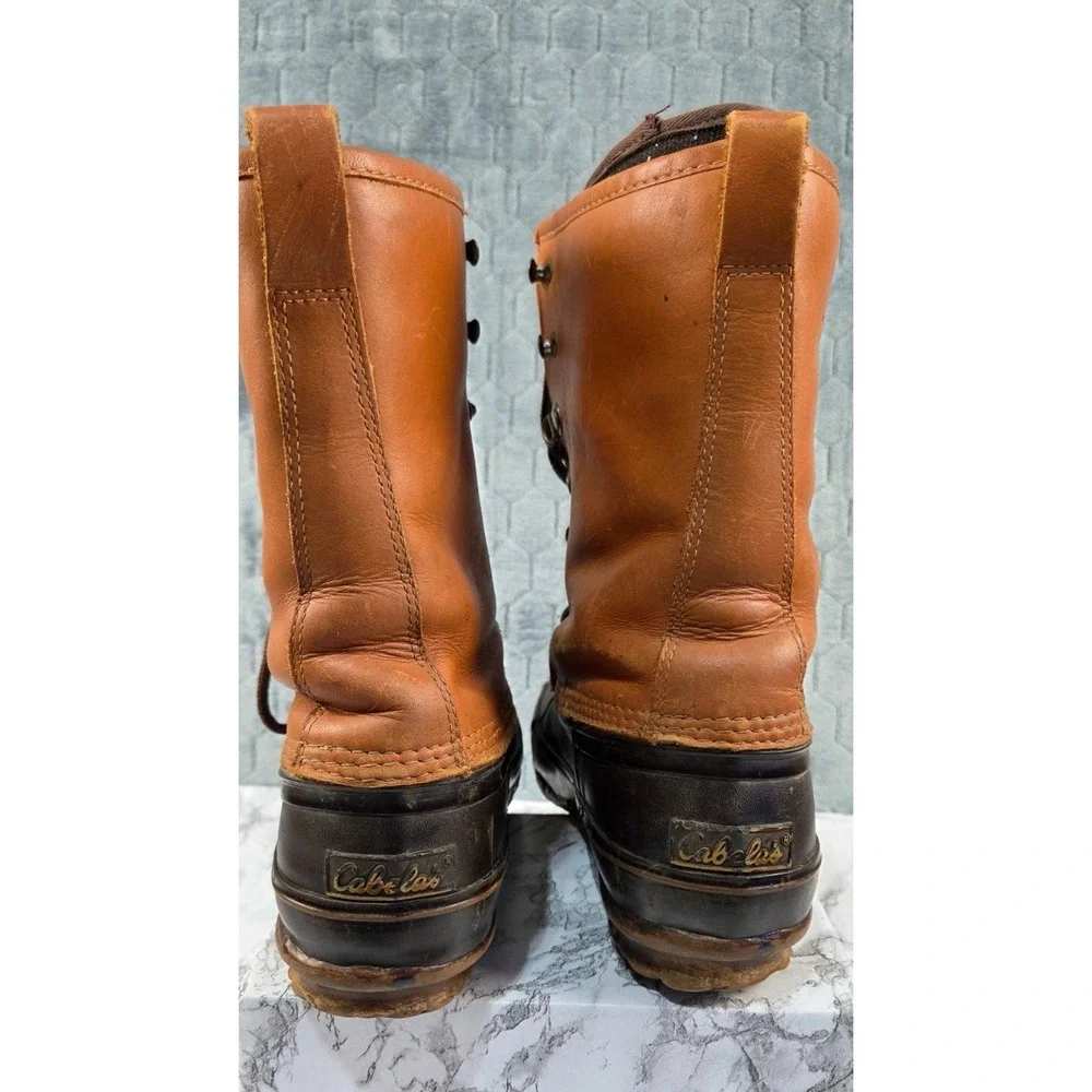 CABELA'S STEEL SHANK THINSULATE DUCK BOOTS‎ HUNTING HIKING CAMP MENS SIZE 8